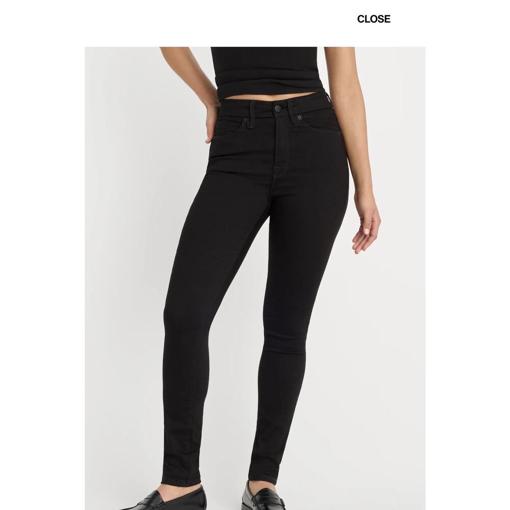 Good American Good Legs Black Skinny Jeans Size 10/30